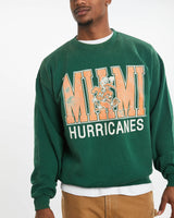 Vintage 90s NCAA Miami Hurricanes Sweatshirt <br>XL , The Real Deal , newtown, sydney, australia, thrift store, opshop, preloved, secondhand, sustainable, retro, antique, 70s, 80s, 90s, 2000s, 00s, fashion, clothing, streetwear, trendy, garment, style, boutique, store, shop, archive, sale, cheap, best, top