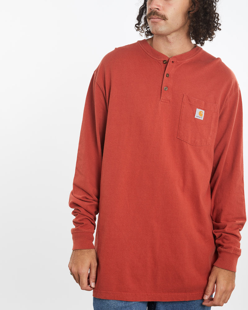 Vintage Carhartt Long Sleeve Henley Tee <br>XXL