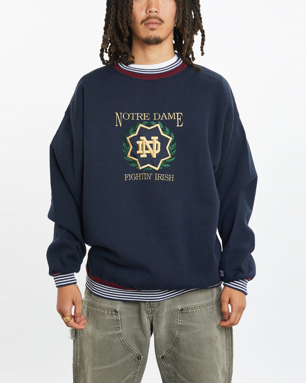 90s NCAA Notre Dame Fighting Irish Sweatshirt <br>L
