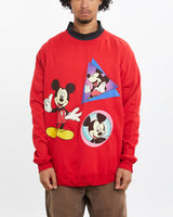 Vintage 90s Disney Mickey Mouse Mock Neck Sweatshirt <br>M , The Real Deal , newtown, sydney, australia, thrift store, opshop, preloved, secondhand, sustainable, retro, antique, 70s, 80s, 90s, 2000s, 00s, fashion, clothing, streetwear, trendy, garment, style, boutique, store, shop, archive, sale, cheap, best, top