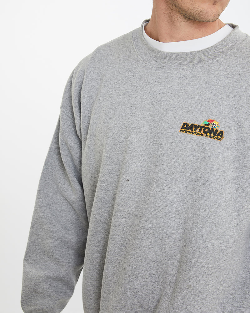 Vintage Daytona International Speedway Racing Sweatshirt <br>XL , The Real Deal , newtown, sydney, australia, thrift store, opshop, preloved, secondhand, sustainable, retro, antique, 70s, 80s, 90s, 2000s, 00s, fashion, clothing, streetwear, trendy, garment, style, boutique, store, shop, archive, sale, cheap, best, top