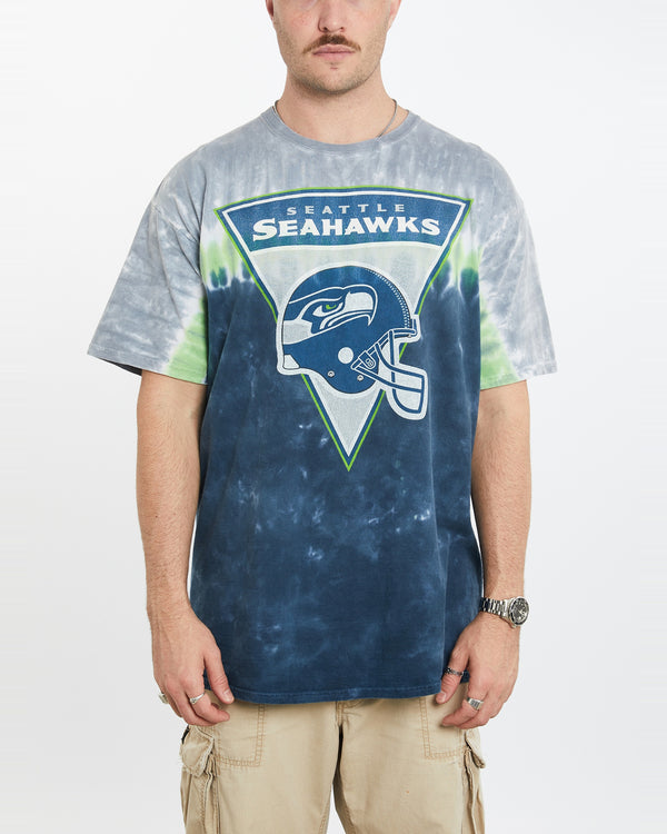 Vintage NFL Seattle Seahawks Tie Dye Tee <br>L