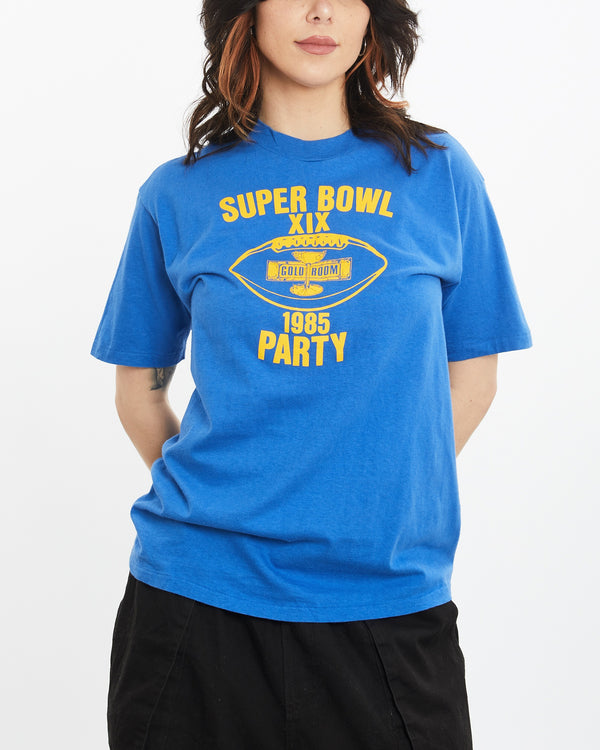 Vintage 1985 NFL Super Bowl Gold Room Party Tee <br>M