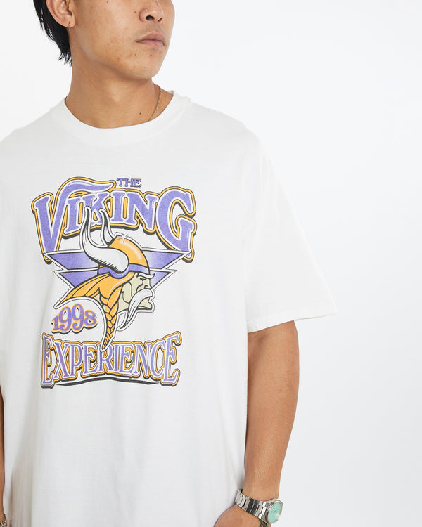 Vintage 1998 NFL Minnesota Vikings Tee <br>XL , The Real Deal , newtown, sydney, australia, thrift store, opshop, preloved, secondhand, sustainable, retro, antique, 70s, 80s, 90s, 2000s, 00s, fashion, clothing, streetwear, trendy, garment, style, boutique, store, shop, archive, sale, cheap, best, top