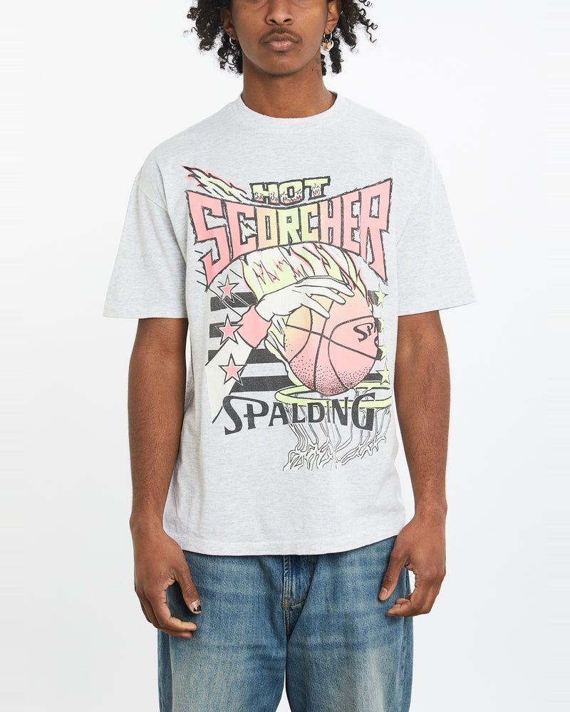 Vintage 90s Spalding 'Hot Scorcher' Basketball Tee  <br>M