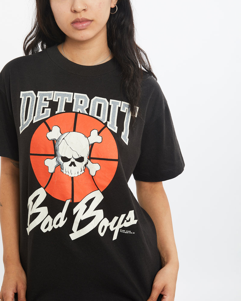 Vintage 1988 NBA Detroit Pistons 'Bad Boys' Tee <br>XS , The Real Deal , newtown, sydney, australia, thrift store, opshop, preloved, secondhand, sustainable, retro, antique, 70s, 80s, 90s, 2000s, 00s, fashion, clothing, streetwear, trendy, garment, style, boutique, store, shop, archive, sale, cheap, best, top