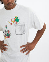 Vintage 90s Disney Mickey Mouse Christmas Tee <br>L