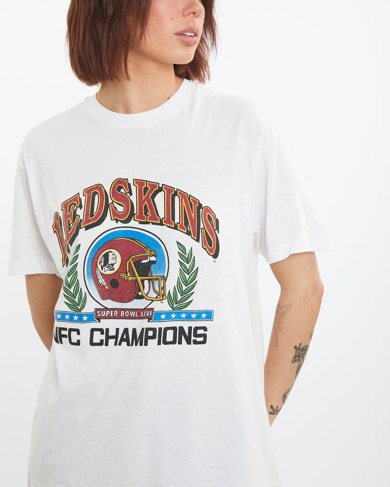 Vintage 1991 NFL Washington Redskins Super Bowl Tee <br>M , The Real Deal , newtown, sydney, australia, thrift store, opshop, preloved, secondhand, sustainable, retro, antique, 70s, 80s, 90s, 2000s, 00s, fashion, clothing, streetwear, trendy, garment, style, boutique, store, shop, archive, sale, cheap, best, top