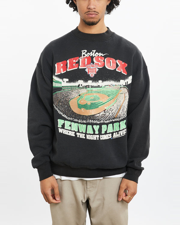 Vintage 1991 MLB Boston Red Sox Sweatshirt <br>M , The Real Deal , newtown, sydney, australia, thrift store, opshop, preloved, secondhand, sustainable, retro, antique, 70s, 80s, 90s, 2000s, 00s, fashion, clothing, streetwear, trendy, garment, style, boutique, store, shop, archive, sale, cheap, best, top