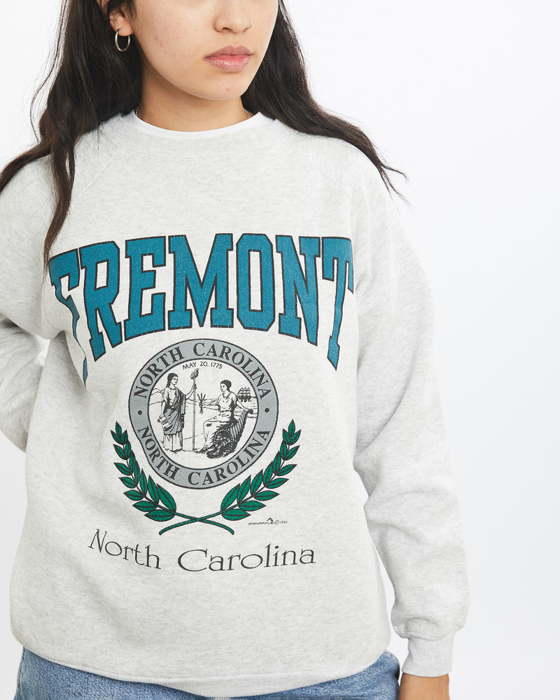 Vintage 1992 Fremont North Carolina Sweatshirt <br>XS , The Real Deal , newtown, sydney, australia, thrift store, opshop, preloved, secondhand, sustainable, retro, antique, 70s, 80s, 90s, 2000s, 00s, fashion, clothing, streetwear, trendy, garment, style, boutique, store, shop, archive, sale, cheap, best, top