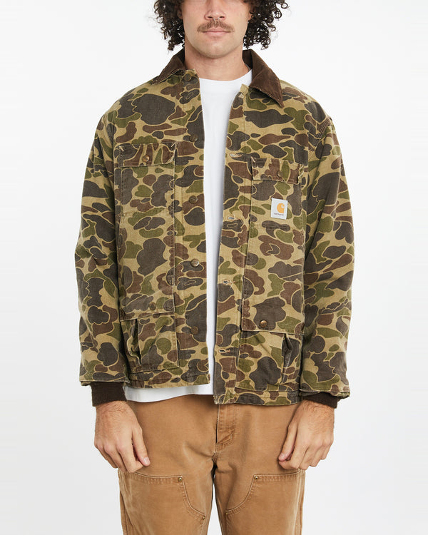 Vintage 80s Carhartt 'Arctic' Duck Camo Workwear Jacket  <br>L