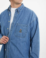 Vintage 90s Chaps Ralph Lauren Denim Button Up Shirt <br>XL