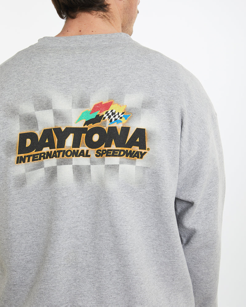 Vintage Daytona International Speedway Racing Sweatshirt <br>XL , The Real Deal , newtown, sydney, australia, thrift store, opshop, preloved, secondhand, sustainable, retro, antique, 70s, 80s, 90s, 2000s, 00s, fashion, clothing, streetwear, trendy, garment, style, boutique, store, shop, archive, sale, cheap, best, top