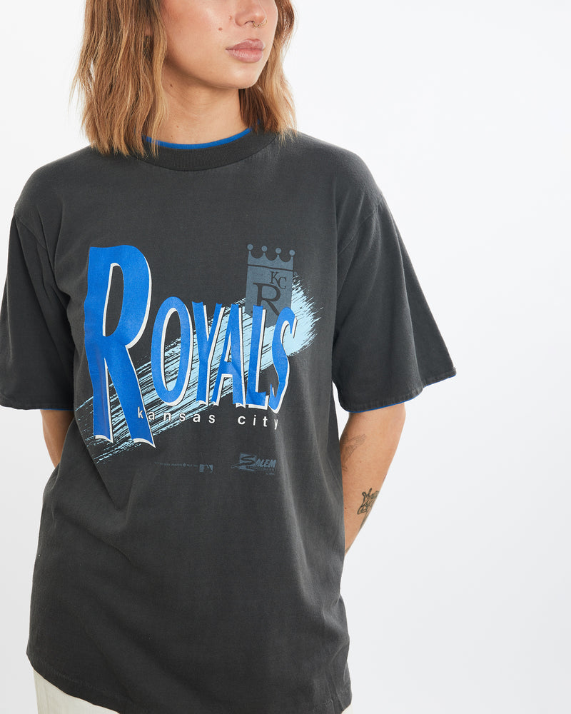 Vintage 1990 MLB Kansas City Royals Tee <br>M , The Real Deal , newtown, sydney, australia, thrift store, opshop, preloved, secondhand, sustainable, retro, antique, 70s, 80s, 90s, 2000s, 00s, fashion, clothing, streetwear, trendy, garment, style, boutique, store, shop, archive, sale, cheap, best, top