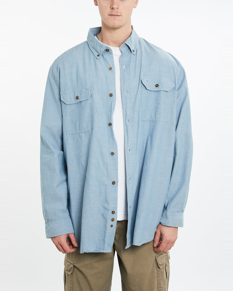 Vintage Carhartt Chambray Button Up Shirt <br>XXL