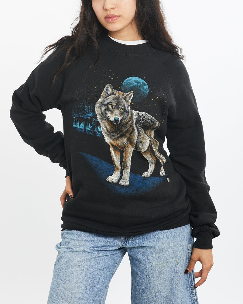 Vintage 1987 Wolf Wildlife Sweatshirt <br>XS