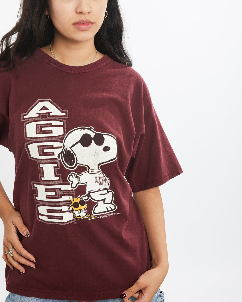 Vintage 90s Texas A&M University Snoopy Tee <br>XS , The Real Deal , newtown, sydney, australia, thrift store, opshop, preloved, secondhand, sustainable, retro, antique, 70s, 80s, 90s, 2000s, 00s, fashion, clothing, streetwear, trendy, garment, style, boutique, store, shop, archive, sale, cheap, best, top