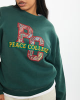 Vintage 90s Peace College Sweatshirt <br>S