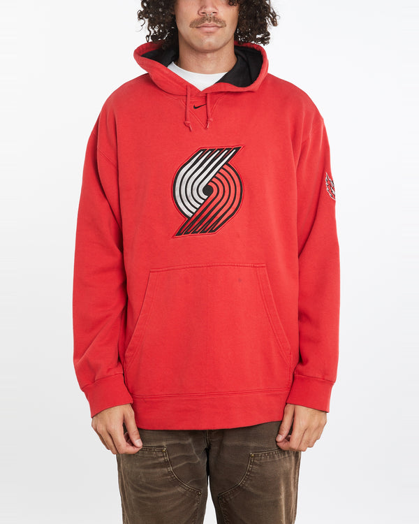 Vintage Nike NBA Portland Trail Blazers Hooded Sweatshirt <br>XXL , The Real Deal , newtown, sydney, australia, thrift store, opshop, preloved, secondhand, sustainable, retro, antique, 70s, 80s, 90s, 2000s, 00s, fashion, clothing, streetwear, trendy, garment, style, boutique, store, shop, archive, sale, cheap, best, top