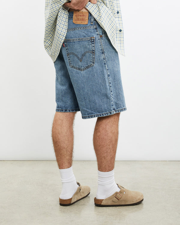 Vintage, Levi's, 550, Denim, Shorts, The Real Deal, size 33", colour Blue, newtown, sydney, australia, thrift store, opshop, preloved, secondhand, sustainable, retro, antique, 70s, 80s, 90s, 2000s, 00s, fashion, clothing, streetwear, trendy, garment, style, boutique, store, shop, archive, sale, cheap, best, top, Shorts