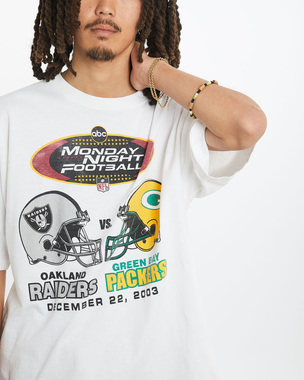 Vintage Raiders vs Packers Tee <br>L