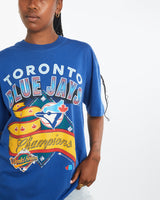 Vintage 1992 MLB Toronto Blue Jays Tee <br>L , The Real Deal , newtown, sydney, australia, thrift store, opshop, preloved, secondhand, sustainable, retro, antique, 70s, 80s, 90s, 2000s, 00s, fashion, clothing, streetwear, trendy, garment, style, boutique, store, shop, archive, sale, cheap, best, top