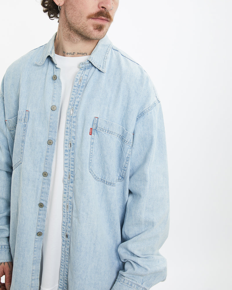 Vintage 90s Levi's Denim Button Up Shirt <br>L , The Real Deal , newtown, sydney, australia, thrift store, opshop, preloved, secondhand, sustainable, retro, antique, 70s, 80s, 90s, 2000s, 00s, fashion, clothing, streetwear, trendy, garment, style, boutique, store, shop, archive, sale, cheap, best, top