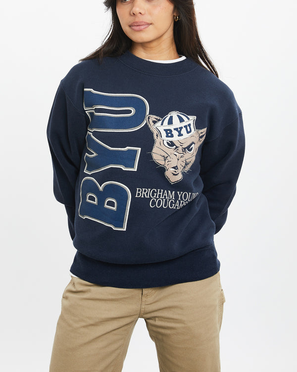 Vintage 90s NCAA BYU Cougars Sweatshirt <br>XS