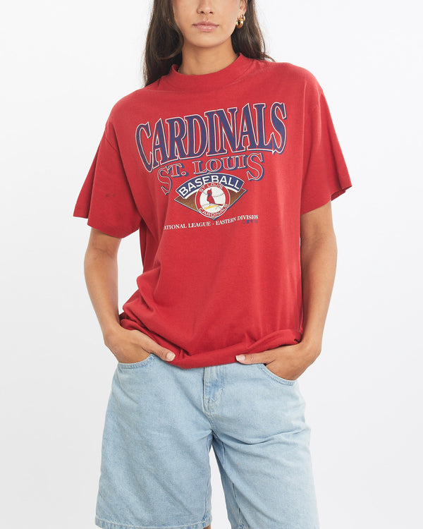 Vintage, 1993, MLB, St., Louis, Cardinals, Tee, The Real Deal, size small, colour Red, newtown, sydney, australia, thrift store, opshop, preloved, secondhand, sustainable, retro, antique, 70s, 80s, 90s, 2000s, 00s, fashion, clothing, streetwear, trendy, garment, style, boutique, store, shop, archive, sale, cheap, best, top, T-Shirts