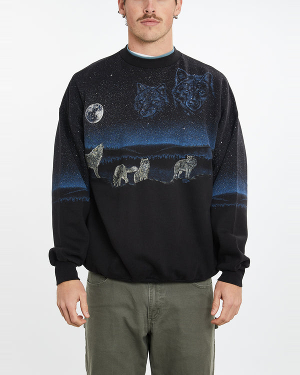 Vintage 1996 Wolf Wildlife Sweatshirt <br>XL