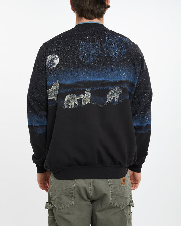 Vintage 1996 Wolf Wildlife Sweatshirt <br>XL