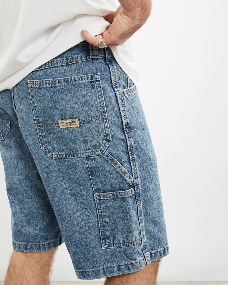 Vintage Wrangler Denim Carpenter Shorts <br>32" , The Real Deal , newtown, sydney, australia, thrift store, opshop, preloved, secondhand, sustainable, retro, antique, 70s, 80s, 90s, 2000s, 00s, fashion, clothing, streetwear, trendy, garment, style, boutique, store, shop, archive, sale, cheap, best, top