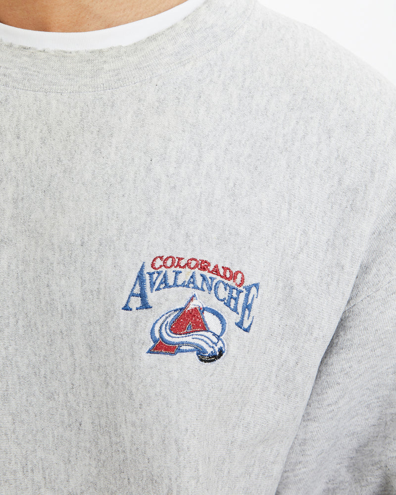 Vintage 90s NHL Colorado Avalanche Sweatshirt <br>M , The Real Deal , newtown, sydney, australia, thrift store, opshop, preloved, secondhand, sustainable, retro, antique, 70s, 80s, 90s, 2000s, 00s, fashion, clothing, streetwear, trendy, garment, style, boutique, store, shop, archive, sale, cheap, best, top