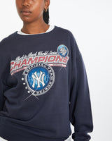 Vintage 1990 MLB New York Yankees Sweatshirt <br>M , The Real Deal , newtown, sydney, australia, thrift store, opshop, preloved, secondhand, sustainable, retro, antique, 70s, 80s, 90s, 2000s, 00s, fashion, clothing, streetwear, trendy, garment, style, boutique, store, shop, archive, sale, cheap, best, top