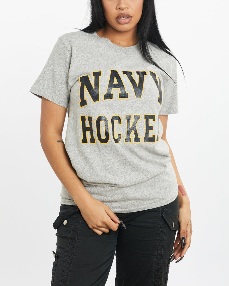 Vintage 80s NAVY Hockey Tee <br>S