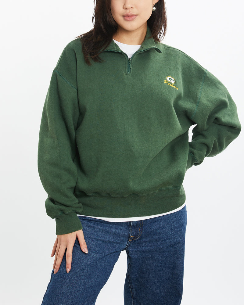 Vintage 90s NFL Green Bay Packers Quarter Zip Sweatshirt <br>S