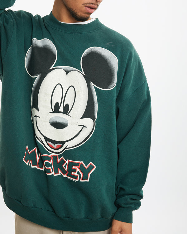 Vintage 90s Disney Mickey Mouse Sweatshirt <br>M , The Real Deal , newtown, sydney, australia, thrift store, opshop, preloved, secondhand, sustainable, retro, antique, 70s, 80s, 90s, 2000s, 00s, fashion, clothing, streetwear, trendy, garment, style, boutique, store, shop, archive, sale, cheap, best, top