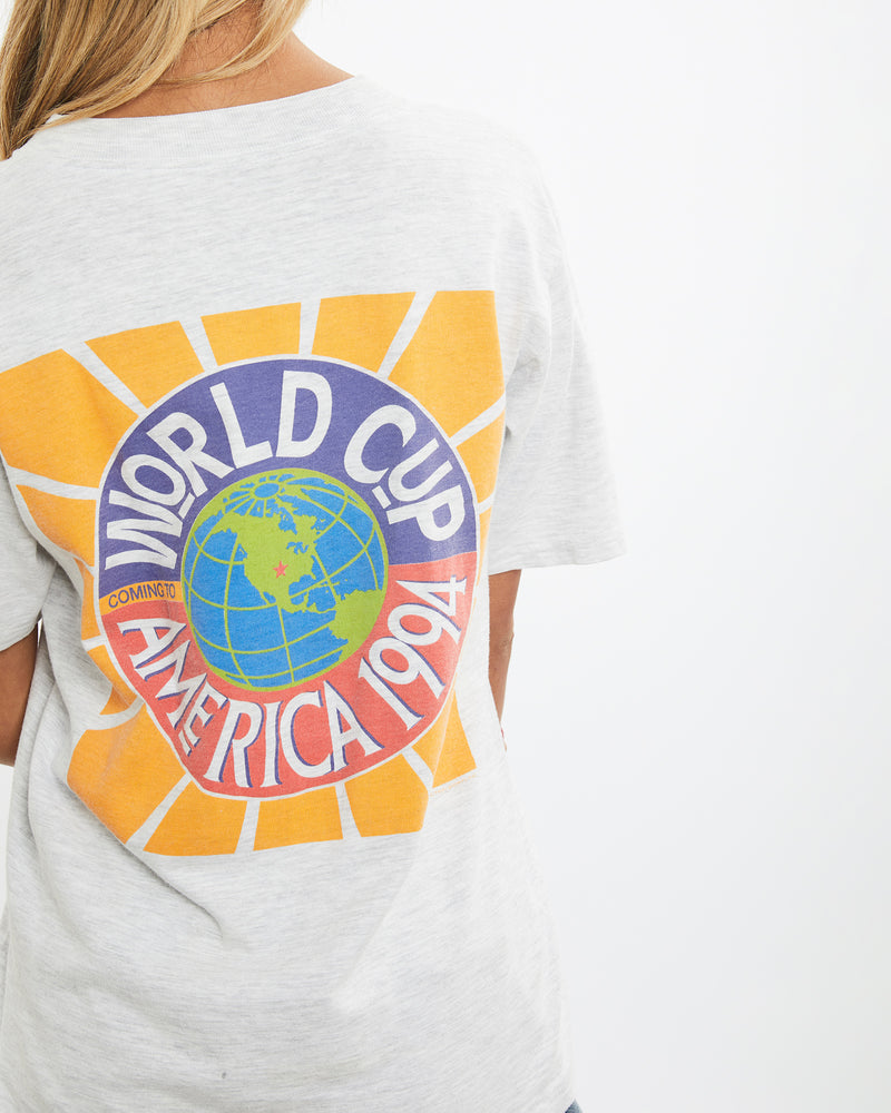 Vintage 1994 World Cup America Tee <br>XS , The Real Deal , newtown, sydney, australia, thrift store, opshop, preloved, secondhand, sustainable, retro, antique, 70s, 80s, 90s, 2000s, 00s, fashion, clothing, streetwear, trendy, garment, style, boutique, store, shop, archive, sale, cheap, best, top