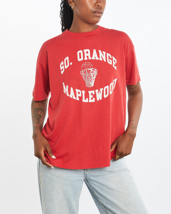 Vintage 80s So. Orange Maplewood Basketball Tee <br>M , The Real Deal , newtown, sydney, australia, thrift store, opshop, preloved, secondhand, sustainable, retro, antique, 70s, 80s, 90s, 2000s, 00s, fashion, clothing, streetwear, trendy, garment, style, boutique, store, shop, archive, sale, cheap, best, top