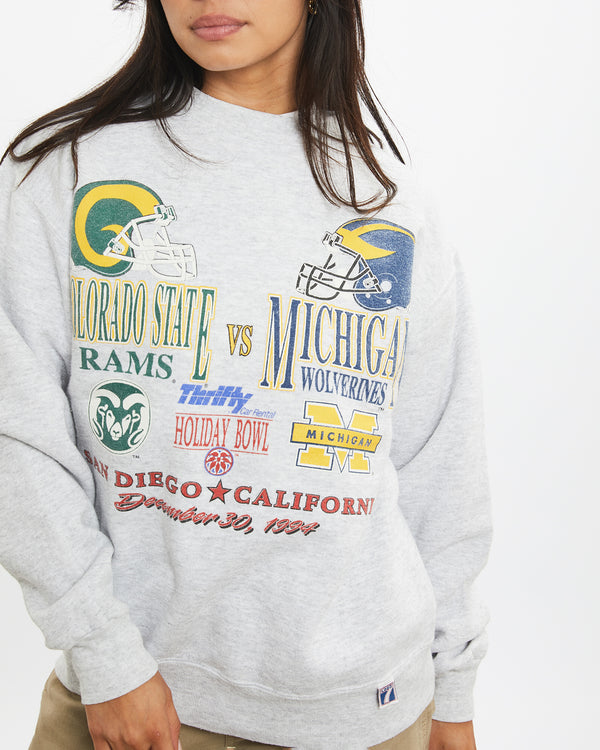 Vintage 1994 NCAA Rams vs Wolverines Sweatshirt <br>XS , The Real Deal , newtown, sydney, australia, thrift store, opshop, preloved, secondhand, sustainable, retro, antique, 70s, 80s, 90s, 2000s, 00s, fashion, clothing, streetwear, trendy, garment, style, boutique, store, shop, archive, sale, cheap, best, top