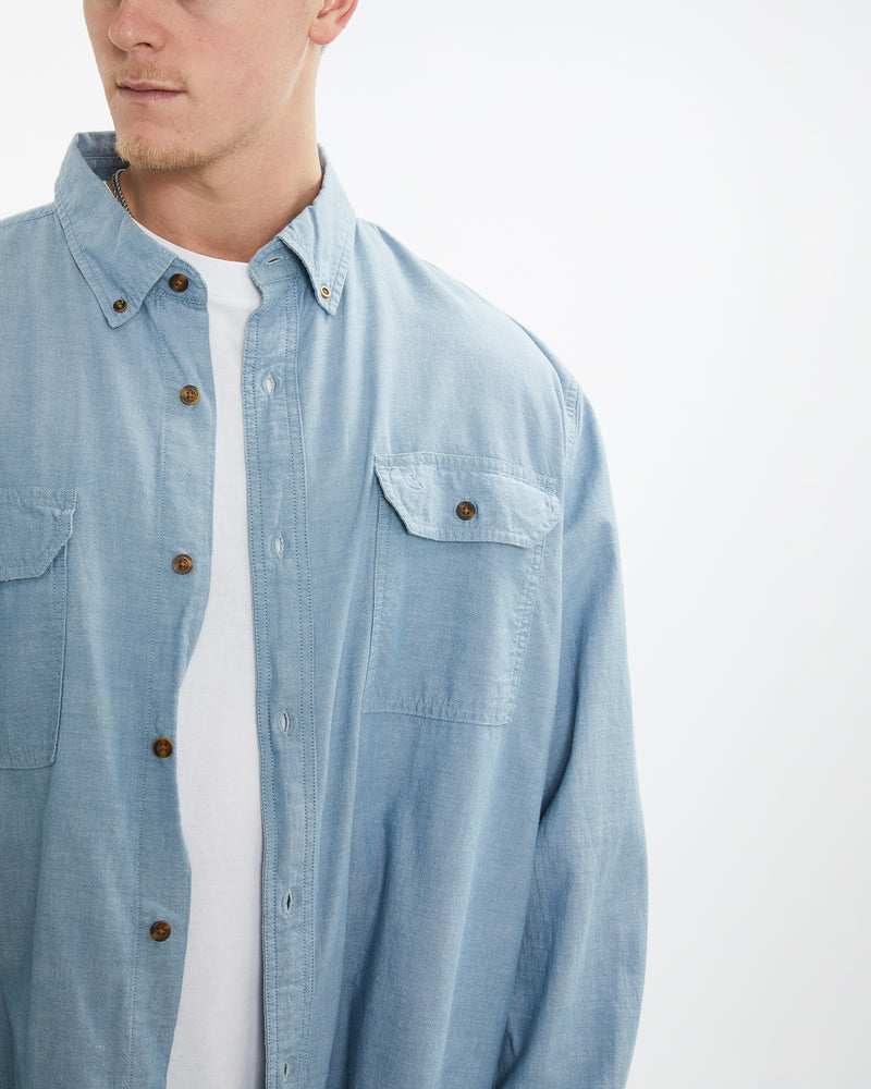 Vintage Carhartt Chambray Button Up Shirt <br>XXL