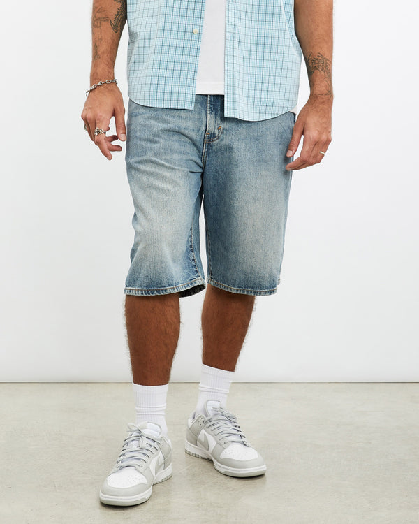 Vintage, Levi's, 569, Denim, Shorts, The Real Deal, size 36", colour Blue, newtown, sydney, australia, thrift store, opshop, preloved, secondhand, sustainable, retro, antique, 70s, 80s, 90s, 2000s, 00s, fashion, clothing, streetwear, trendy, garment, style, boutique, store, shop, archive, sale, cheap, best, top, Shorts
