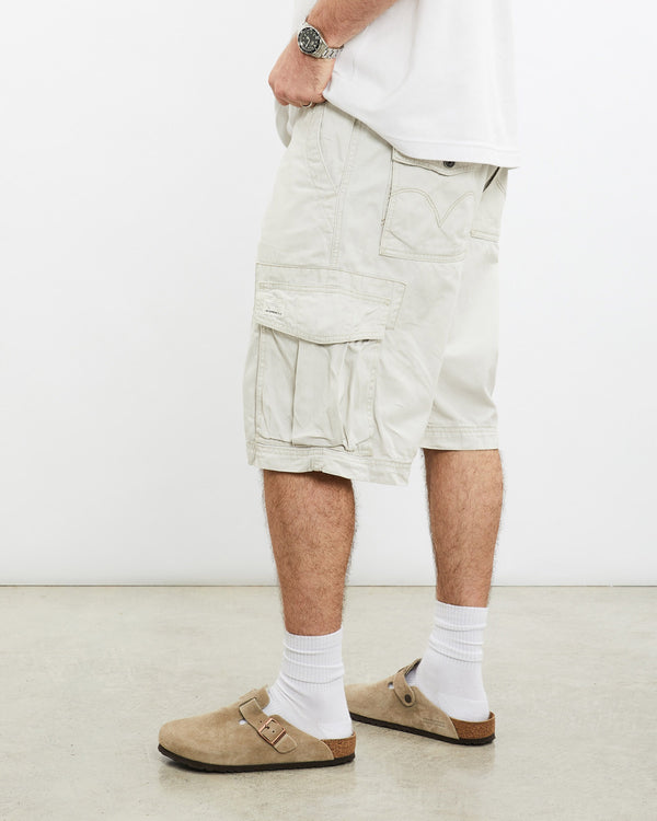 Vintage, Levi's, Cargo, Shorts, The Real Deal, size 34", colour Beige, newtown, sydney, australia, thrift store, opshop, preloved, secondhand, sustainable, retro, antique, 70s, 80s, 90s, 2000s, 00s, fashion, clothing, streetwear, trendy, garment, style, boutique, store, shop, archive, sale, cheap, best, top, Shorts
