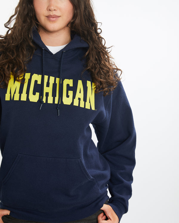 Vintage University of Michigan Hooded Sweatshirt <br>M , The Real Deal , newtown, sydney, australia, thrift store, opshop, preloved, secondhand, sustainable, retro, antique, 70s, 80s, 90s, 2000s, 00s, fashion, clothing, streetwear, trendy, garment, style, boutique, store, shop, archive, sale, cheap, best, top