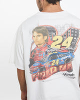 Vintage, NASCAR, Racing, Tee, The Real Deal, size extra large, colour White, newtown, sydney, australia, thrift store, opshop, preloved, secondhand, sustainable, retro, antique, 70s, 80s, 90s, 2000s, 00s, fashion, clothing, streetwear, trendy, garment, style, boutique, store, shop, archive, sale, cheap, best, top, T-Shirts