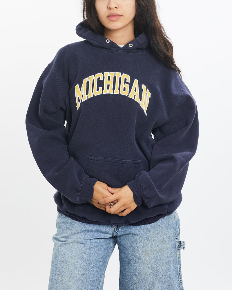 Vintage University of Michigan Hooded Sweatshirt <br>XS , The Real Deal , newtown, sydney, australia, thrift store, opshop, preloved, secondhand, sustainable, retro, antique, 70s, 80s, 90s, 2000s, 00s, fashion, clothing, streetwear, trendy, garment, style, boutique, store, shop, archive, sale, cheap, best, top