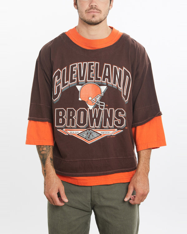 Vintage, 1994, NFL, Cleveland, Browns, Jersey, The Real Deal, size large, colour Brown, newtown, sydney, australia, thrift store, opshop, preloved, secondhand, sustainable, retro, antique, 70s, 80s, 90s, 2000s, 00s, fashion, clothing, streetwear, trendy, garment, style, boutique, store, shop, archive, sale, cheap, best, top, T-Shirts