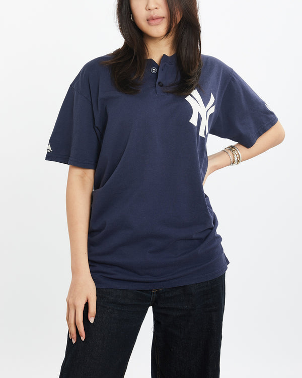 Vintage 90s MLB New York Yankees Henley Tee <br>S