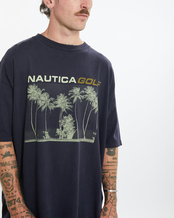 Vintage 90s Nautica Golf Tee <br>L , The Real Deal , newtown, sydney, australia, thrift store, opshop, preloved, secondhand, sustainable, retro, antique, 70s, 80s, 90s, 2000s, 00s, fashion, clothing, streetwear, trendy, garment, style, boutique, store, shop, archive, sale, cheap, best, top