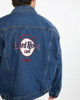 Vintage Hard Rock Cafe Denim Jacket <br>XXL , The Real Deal , newtown, sydney, australia, thrift store, opshop, preloved, secondhand, sustainable, retro, antique, 70s, 80s, 90s, 2000s, 00s, fashion, clothing, streetwear, trendy, garment, style, boutique, store, shop, archive, sale, cheap, best, top